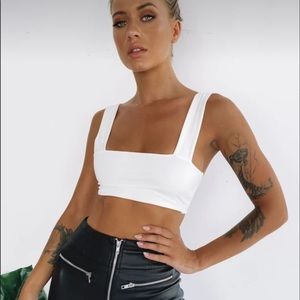 Rumba Crop Top White Beginning Boutique